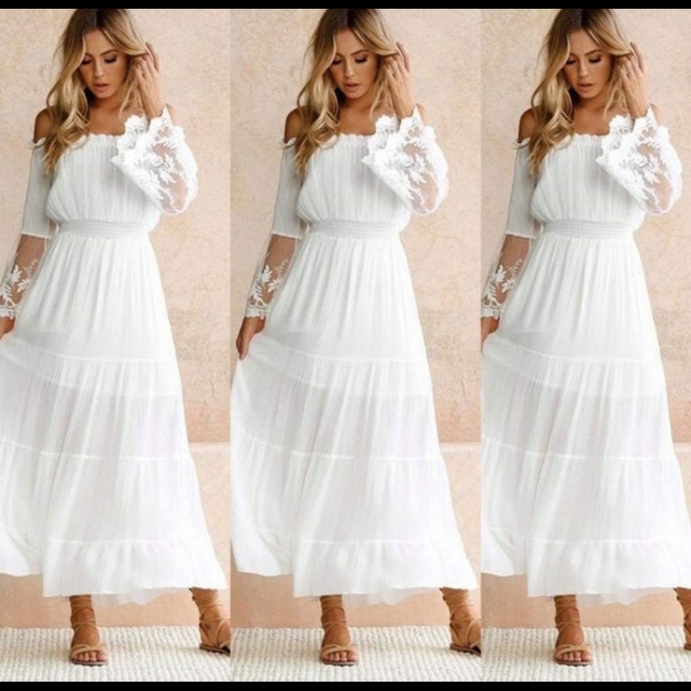 White long dress